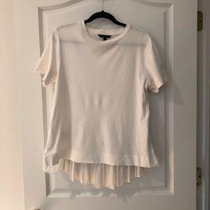 😎Blouse with tulle ruffle hem